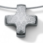 Preview: Damastanhänger Kreuz gleichschenklig 23mm