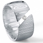 Preview: spannringe breit damast stahl brillant diamant