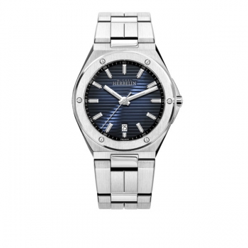 robuste herrenarmbanduhr michel herbelin cap camarat 12245/b15 edelstahlarmband blaues zifferblatt