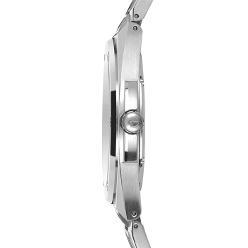 flache herrenuhr mit metallband