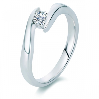 Verlobungsring Solitaire Weißgold Brillant