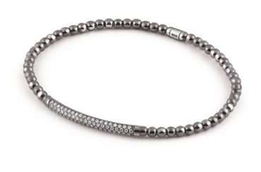 armband schwarz mit diamanten zum schlupfen al coro stretchy a350b