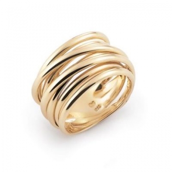 Ring Gelbgold Drahtstruktur