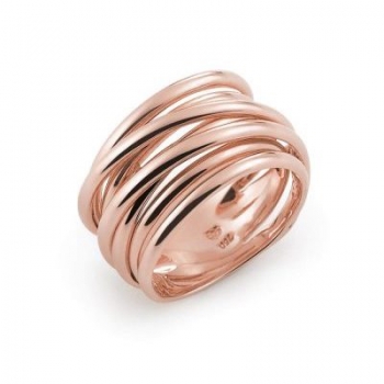 Ring Roségold Drahtstruktur