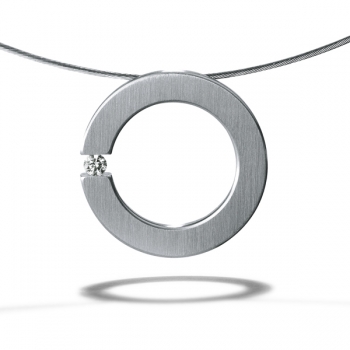 diamantcollier kreis eckig brillantanhänger