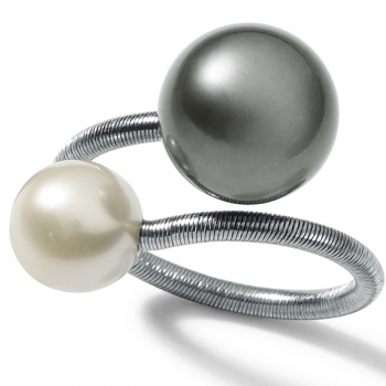 Ring mit Tahitiperle und Süsswasserperle
