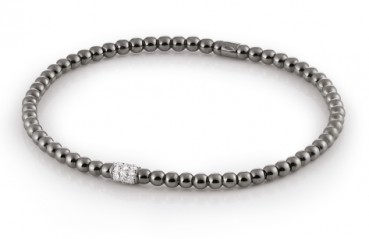 Armband schwarz mit Brillanten