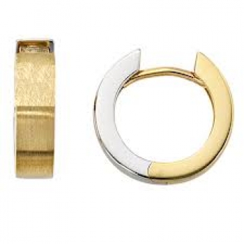 Creolen Gelbgold Weißgold 585