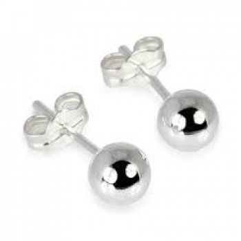 Kugel Ohrstecker 925 Silber 8mm