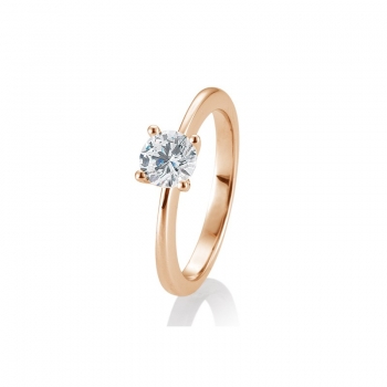 Solitärring 4er Krappe 0,80ct Roségold