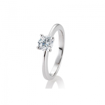 Solitärring 4er Krappe 0,80ct Weißgold