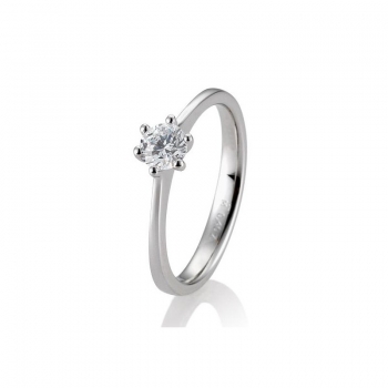 Solitairering Platin 6er setting Diamant