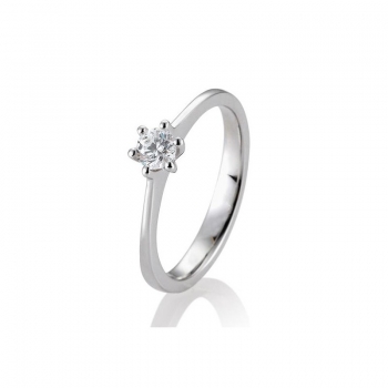 Solitairering Platin 6er setting Diamant