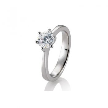 Solitairering Platin 6er setting Diamant