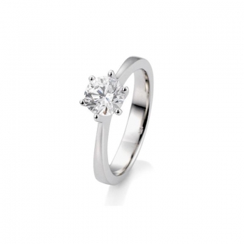 Solitairering Platin 6er setting Diamant