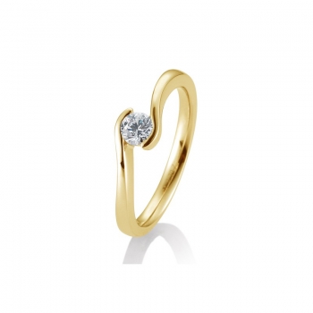 Ring Schwungfassung Diamant Gelbgold