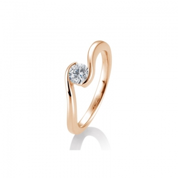 geschwungener ring diamant 0,40ct rose