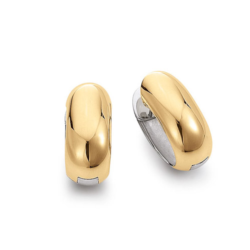 Juwelier Zeller Shop - Ohrringe Creolen zweifarbig Gelbgold und Weißgold