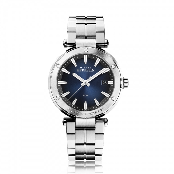 herrenarmbanduhr michel herbelin newport 12288/b15