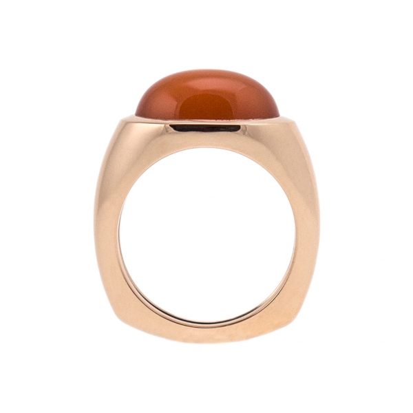 ring mondstein capuchon braun orange
