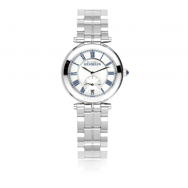 damenuhr michel herbelin newport 18384-b29 sportlich elegant mit metallarmband