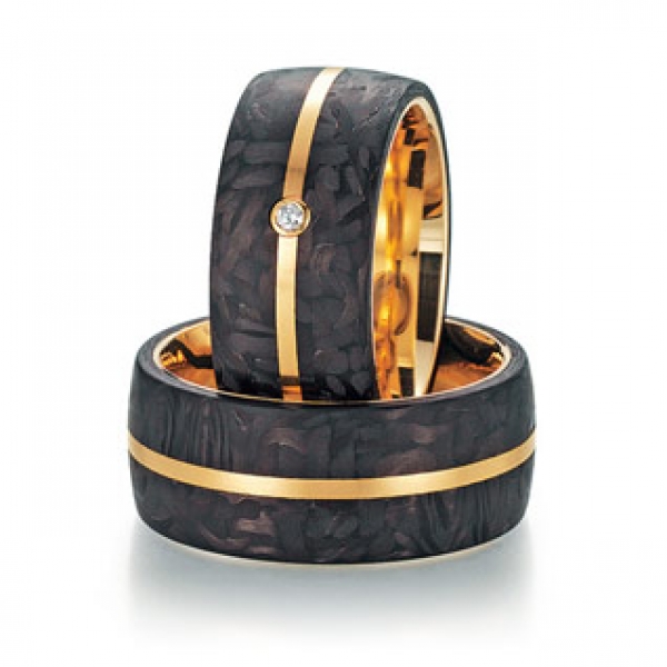 trauringe carbon gold