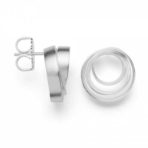 ohrstecker silber spirale