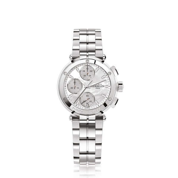 michel herbelin newport damenchronograph 35688/b19