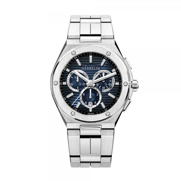 herrenuhr chronograph michel herbelin cap camarat 37645/b15