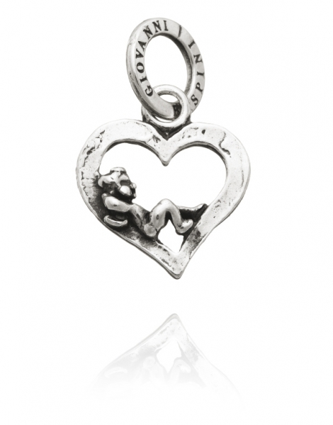 charms anhänger angel on heart engel armband