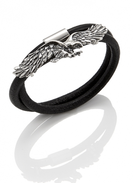 herrenschmuck lederband giovanni raspini man eagle jason armband