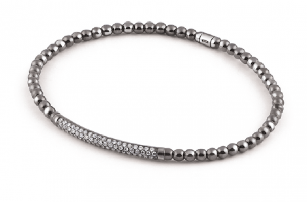 armband schwarz mit diamanten zum schlupfen al coro stretchy a350b