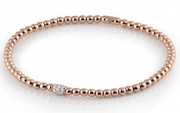 juwelier zeller schmuck al coro stretchy armreif a351r 750 roségold 17 brillanten 0,16ct w si armband dehnt sich zum schlüpfen