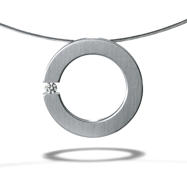 diamantcollier kreis eckig brillantanhänger