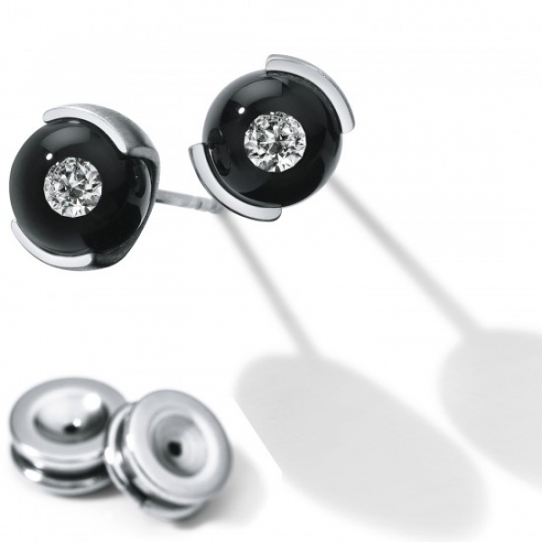 ohrstecker diamant in glas