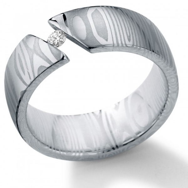 verlobungsringe diamant aus damast stahl