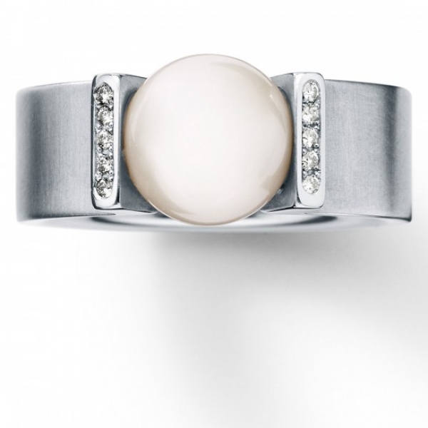 perlringe mit diamant