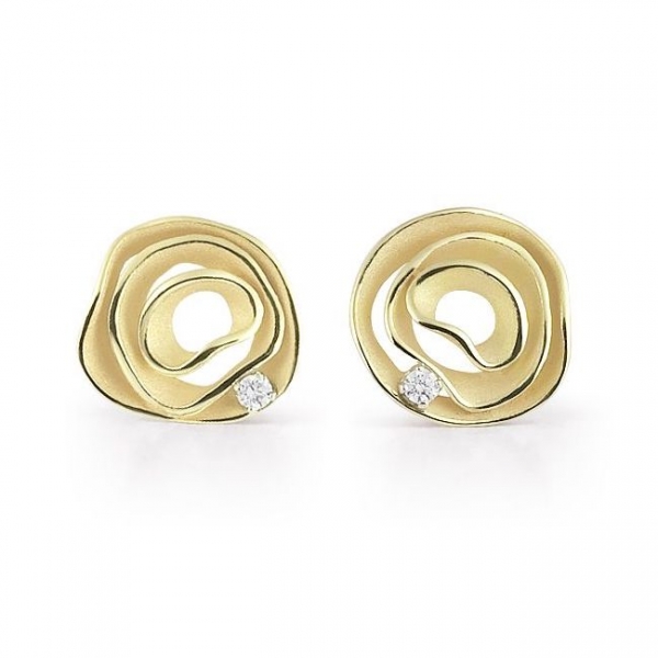 diamantohrstecker gelbgold annamaria cammilli dune ohrstecker gor2443y lemon bamboo