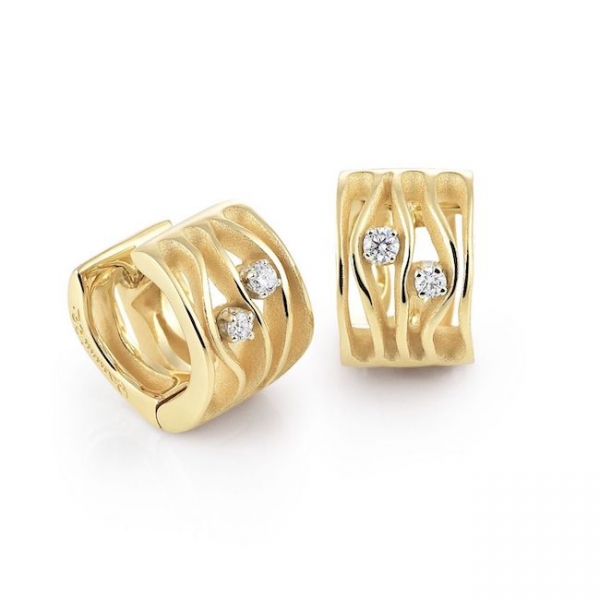 ohrcreolen diamanten annamaria cammilli  dune orecchini gelbgold sunrise gor 2483u