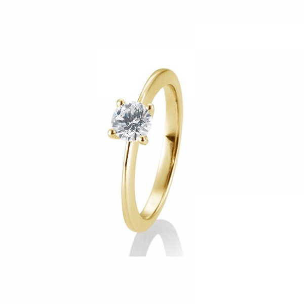 solitärringe gelbgold krappenfassung 0,60ct