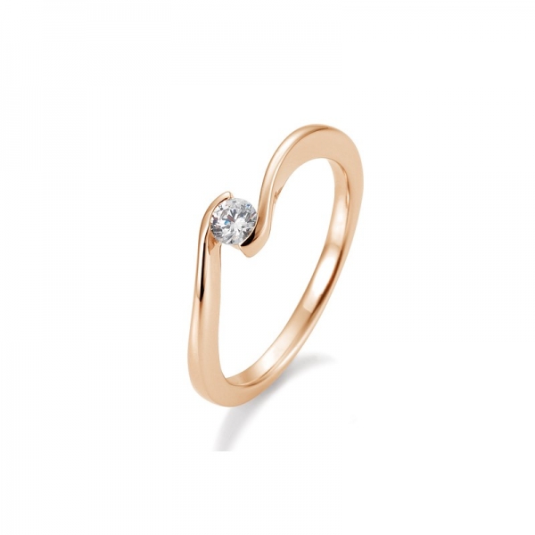 brillantring schwungfassung rosegold