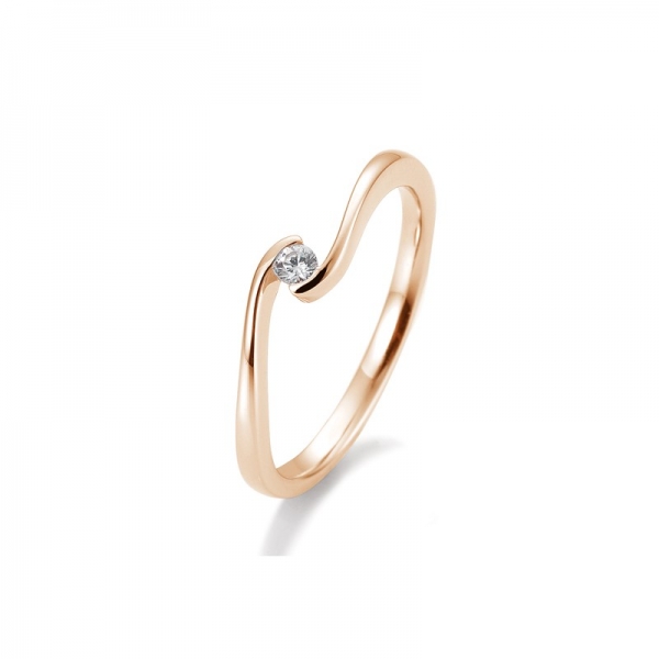 diamantringe geschwungene ringschiene rosegold