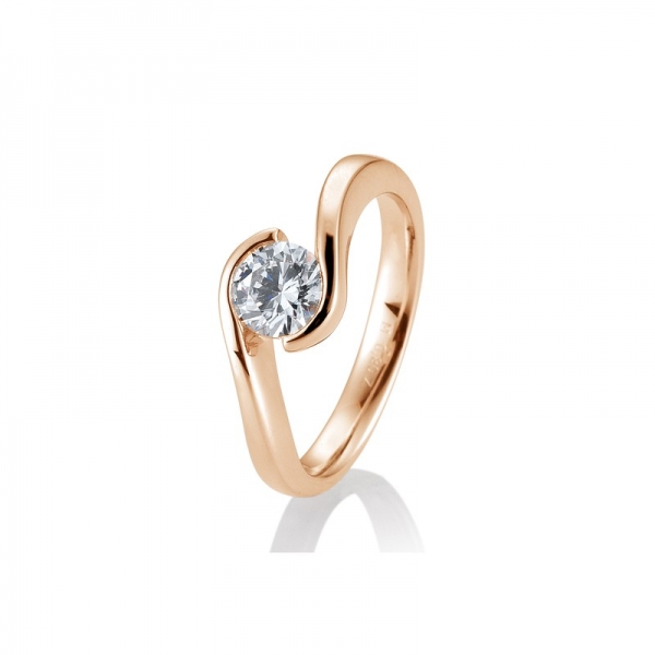 ring geschwungen 0,80ct rose gold